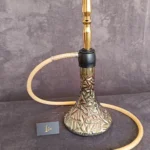 قلیان تنه طلایی و شلنگ طلایی کد 17